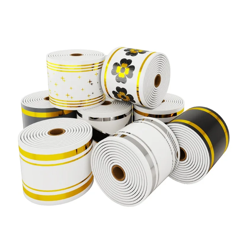 Roll Up Self-adhesive Skirting Board Anti-collision and Waterproof Waistline Living Room and Bedroom Decorative Wall Stickers