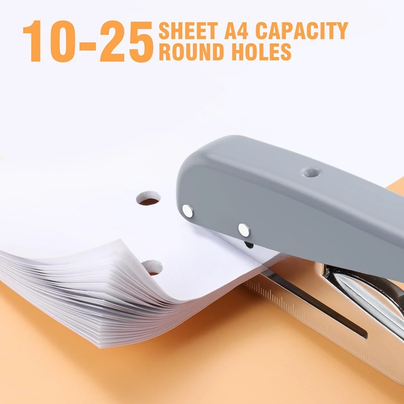 Heavy Single Hole Punch, Gat Puncher 25 Vellen Capaciteit Papier Punch Voor Papier Id Pvc Kaarten Plakboek