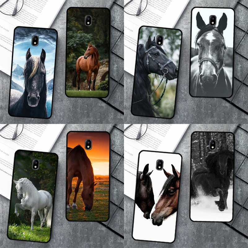 Horse Animal Case For Samsung Galaxy J7 2017 J1 J3 J5 2016 A6 A8 J4 J6 Plus J8 A7 A9 2018 Phone Cover
