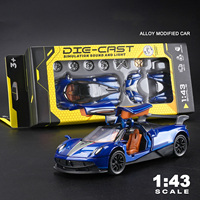 1:43 Pagani Zonda R AE86 DIY Assembly Car Alloy Miniature Car Diecast Metal Scale Car Model Children Toy Car Vehicles Gifts