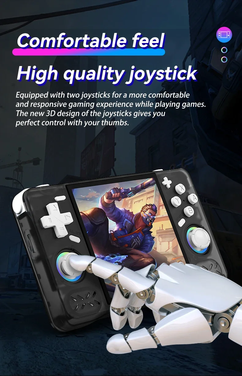 for XF40H Retro Handheld Video Game Console, Linux System 4 Inch IPS Screen Mini Portable Handheld Video Player, 64GB 128G Games - view 3