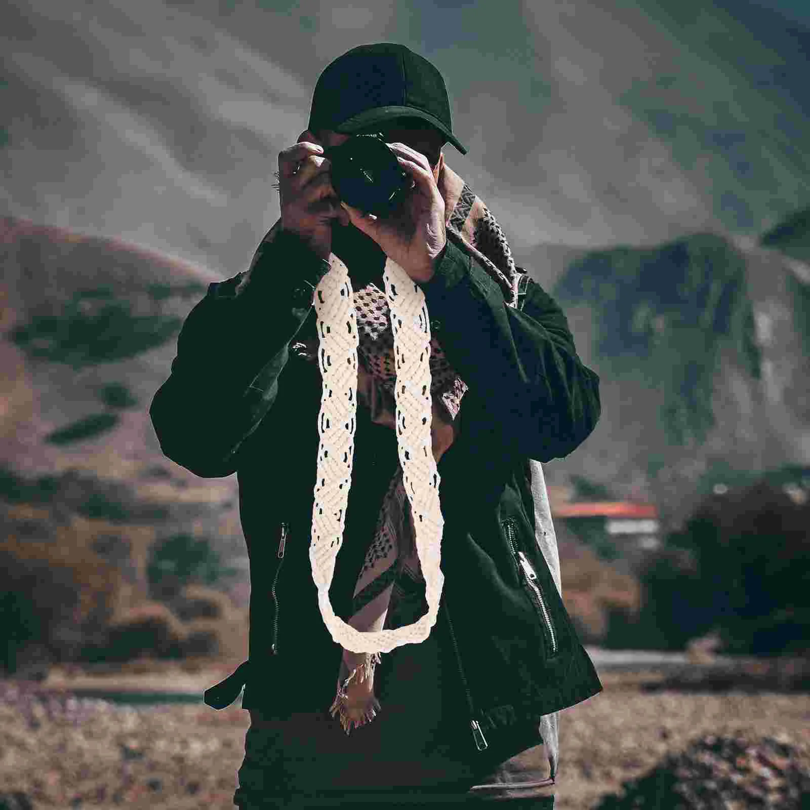 Widened Cotton Rope Braided SLR Camera Outdoor Portable Shoulder Strap Neck Sling Cross Body Bag Dslr Strap/Shoulder Man