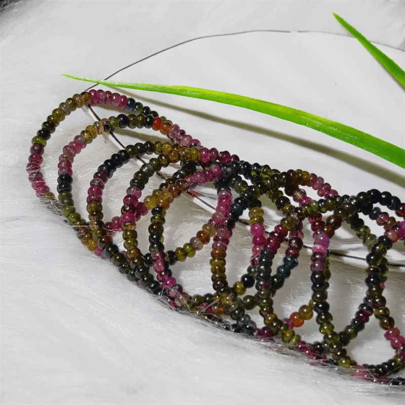 

Natural Tourmaline Bracelet Elastic Charm Bracelets For Women Energy Crystal Jewelry Holiday Gift 1PCS 5/7MM