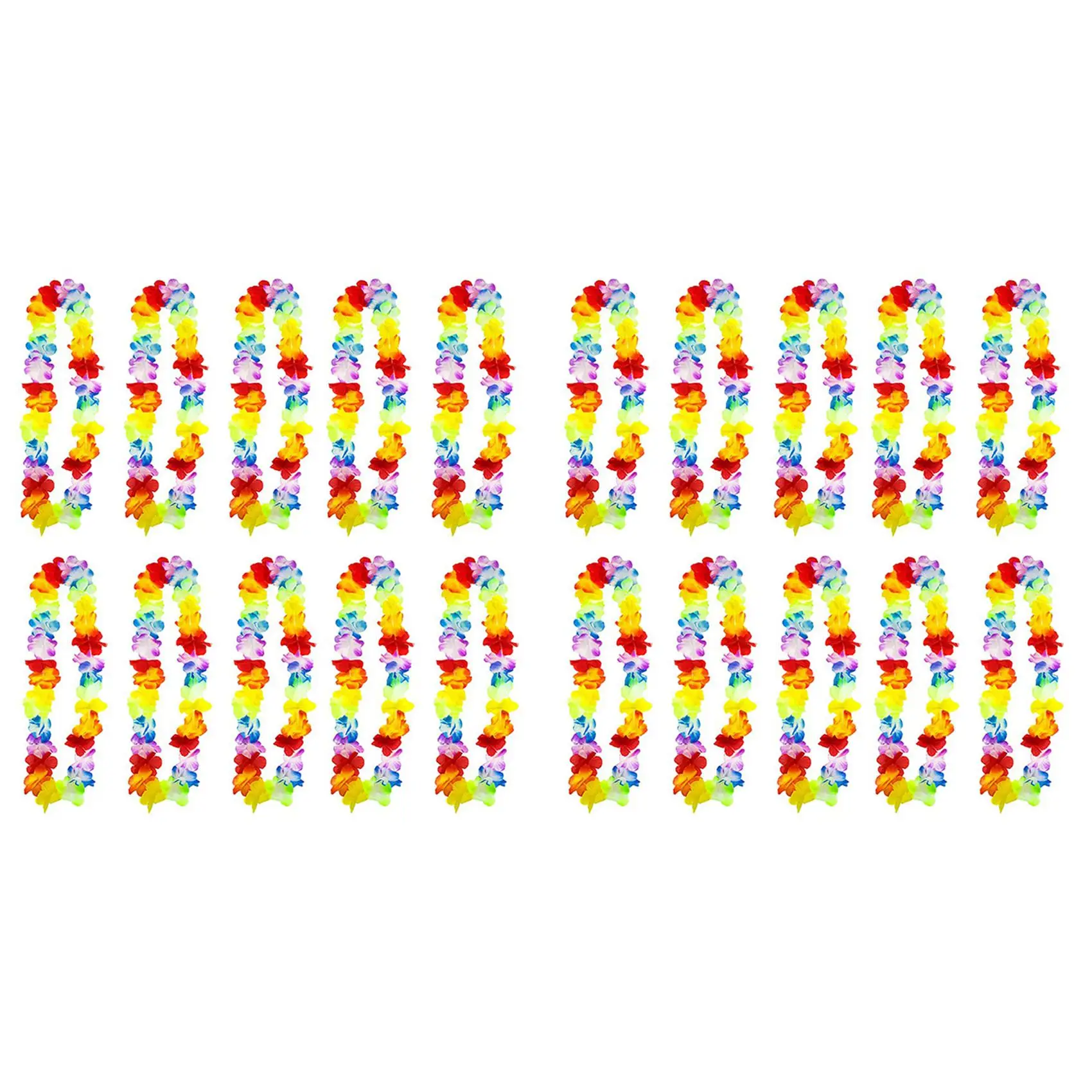 FLYY-20er-Pack hawaiianische Blumenketten, tropische Blumenkette, perfekt als Willkommensgeschenk für Ihren Strand, Ihren Pool und Ihre Cocktailparty – Detail 1