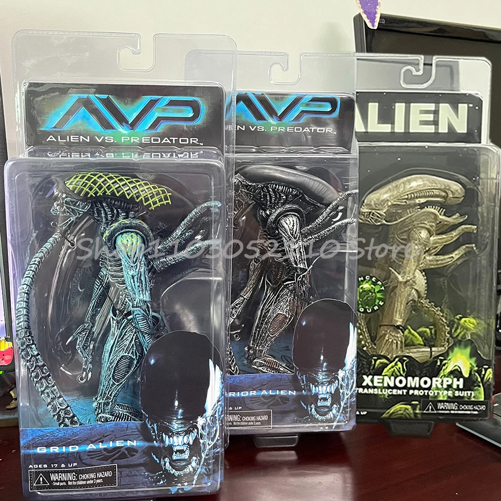 NECA Grid Warrior Xenomorph Alien figura Alien vs Predator figura de acción juguetes de modelos coleccionables regalo de cumpleaños de Navidad