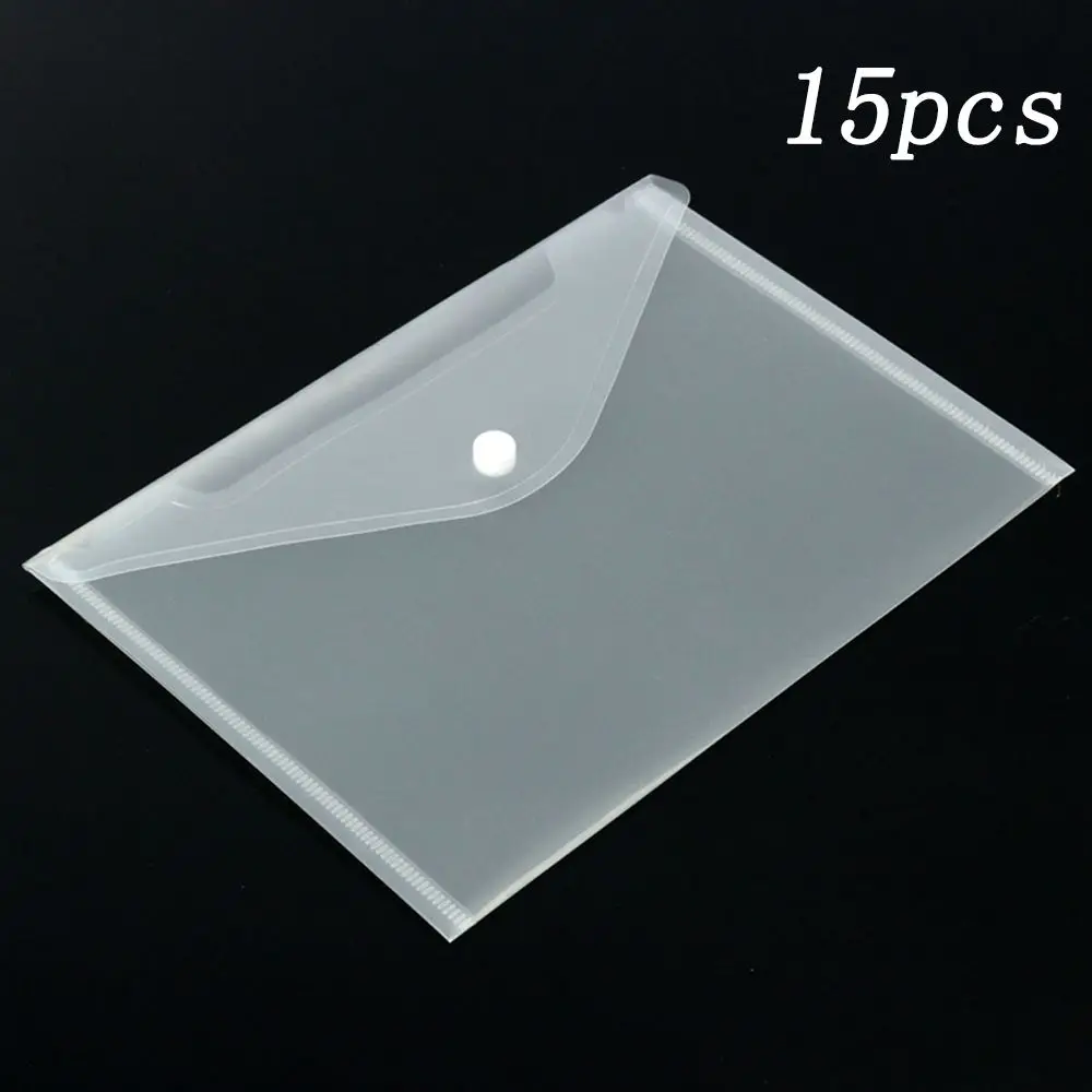 

Button Wallet A5/A4 Paper Storage Folders Document Bags File holder Transparent File Bag A5/A4