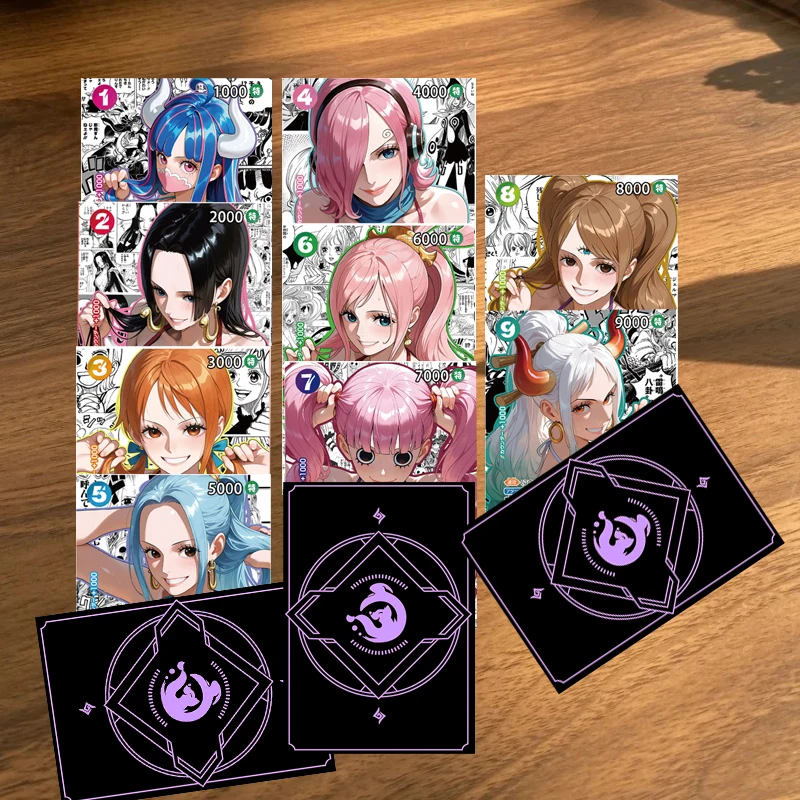 One Piece Summer Cool Ulti Boa Hancock DIY Colorful Flash Card Nami Nefertari Vivi Shirahoshi ACG Manga Goddess Collection Card