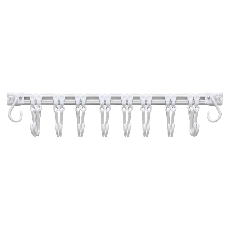 1 Set Veelzijdige Draagbare Glijhaken Keukengerei Rek Slaapkamer Wandrek Ruimtebesparende Keuken Muurhaken Pan Pot Hangers