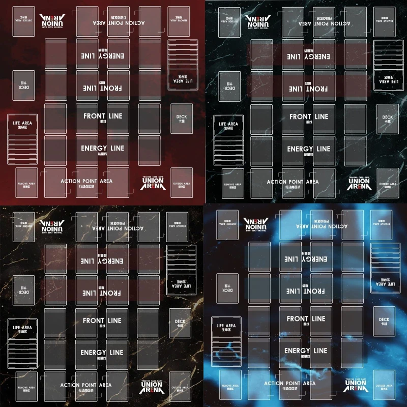 Tappetino da gioco Union Arena Tappetino da gioco in gomma per torneo a 2 giocatori Tappetino da battaglia da gioco antiscivolo personalizzato di grandi dimensioni per giochi di carte Anime TCG