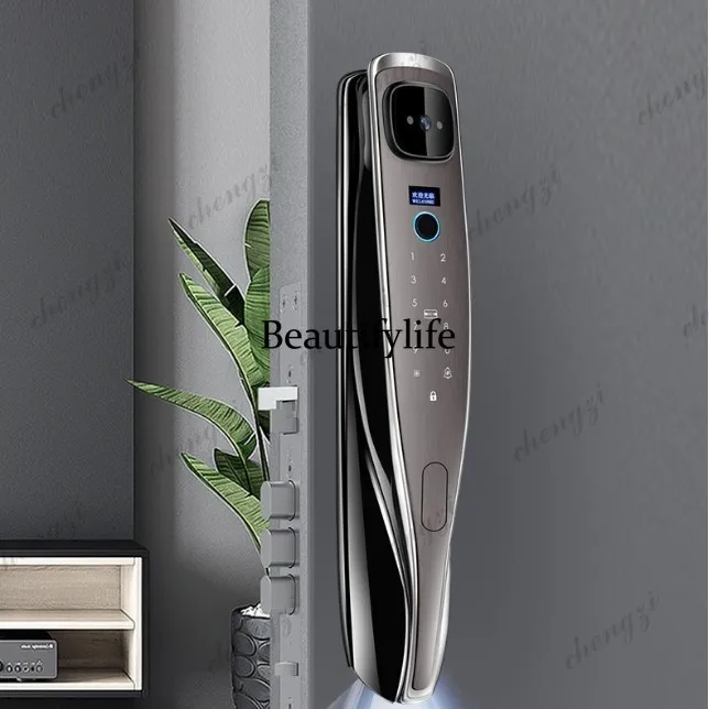 Automatic fingerprint lock visual cat eye monitoring capture household fingerprint lock anti-theft door