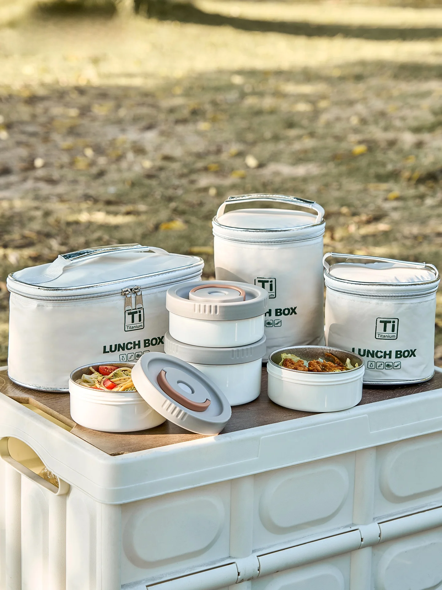 

Pure Titanium Lunch Box Sealed Soup Bowl Inner Layer Double Layer Student Office Worker Bento Box Inner Bowl Camping Picnic Gear