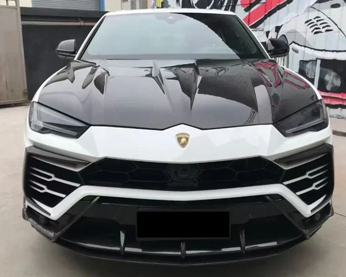 New！ Real Dry Carbon Fiber Car Front Bumper Bonnet  Engine Hood Vent Cover For Lamborghini URUS 2018 2019 2020 2021 2022 2023 20