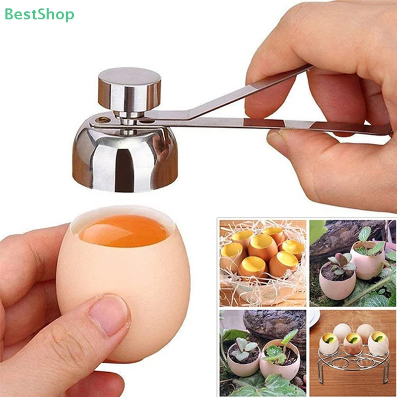 

1Pcs New Practical Metal Egg Scissors Stainless Steel Shell Cutter Opener Boiled Raw Egg Open Creative Kitchen Tool