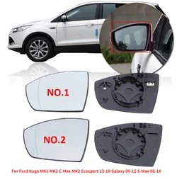 CAPQX Rearview glass with heat For Ford Kuga MK1 MK2 C-Max MK2 Ecosport 13-18 Galaxy 06-15 S-Max 06-14 Side Rear View Mirror Len