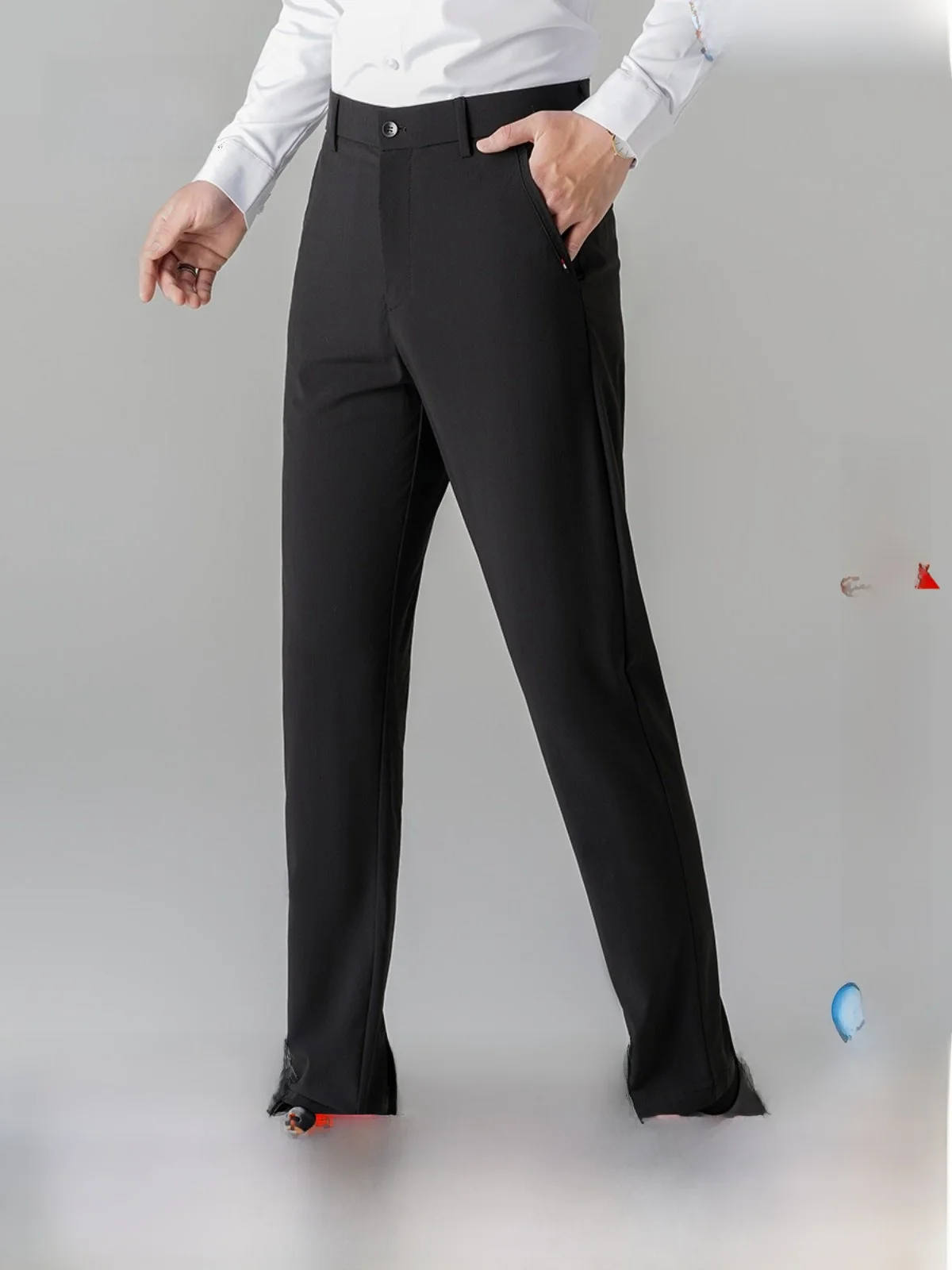 

Snow Mid-Fly 2026 Men's Casual Pants Long Straight Leg Comfortable Bla Breathable Busin Casual Spring Autumn New Sle