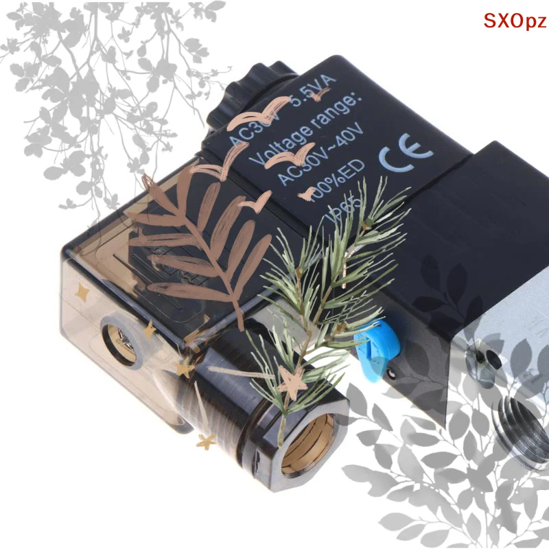 Pneumatic Electric Solenoid Valve 4V210-08 5 Way 2 Position Control Air Gas Magnetic Valve 12V 24V 36V 220V 380V Hose Fittings