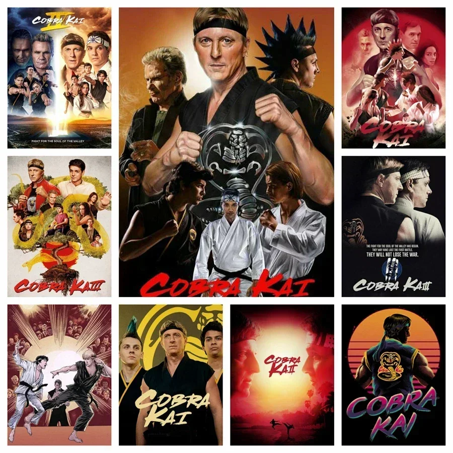 Diy 5d Rhinestone Full Drills TV Series Cobra Kai Diamond Painting Art Poster Embroidery Cross Stitch Kit Home Decor