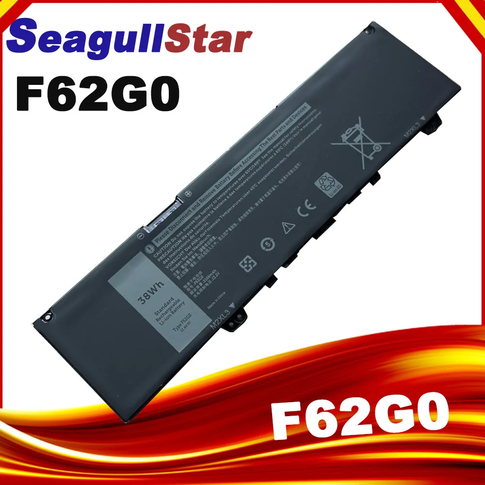 F62G0 batería del ordenador portátil para DELL Inspiron 13 7386 2 en 1 5370 7370 7380 7373 Vostro 5370 RPJC3 P91G P83G P87G