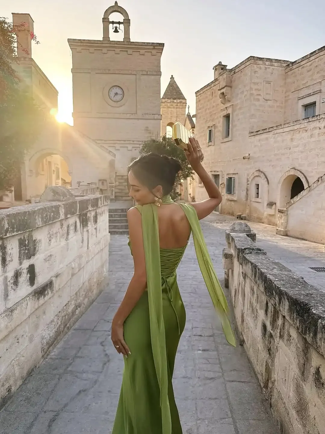 Sexy Lady Solid Ribbon Evening Dress Fashion Sleeveless Square Collar Lace Up Backless Slim Maxi Dresses Summer Dinner Party New