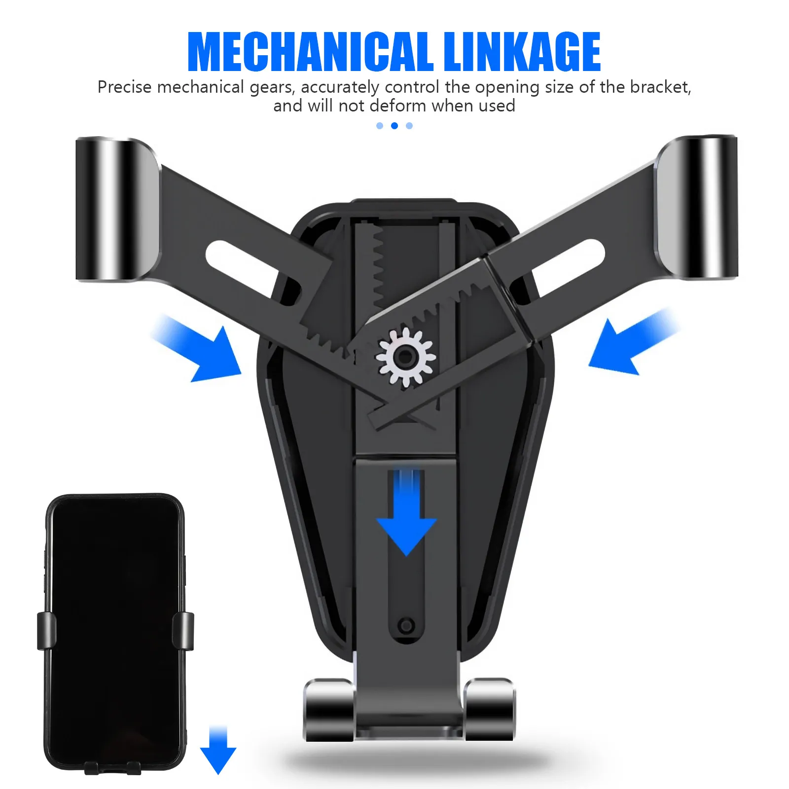 2Pcs Premium ABS Car Phone Holder Air Vent Mount Universal for 4.6-7 Inch Phones Stable Easy One-Second Auto