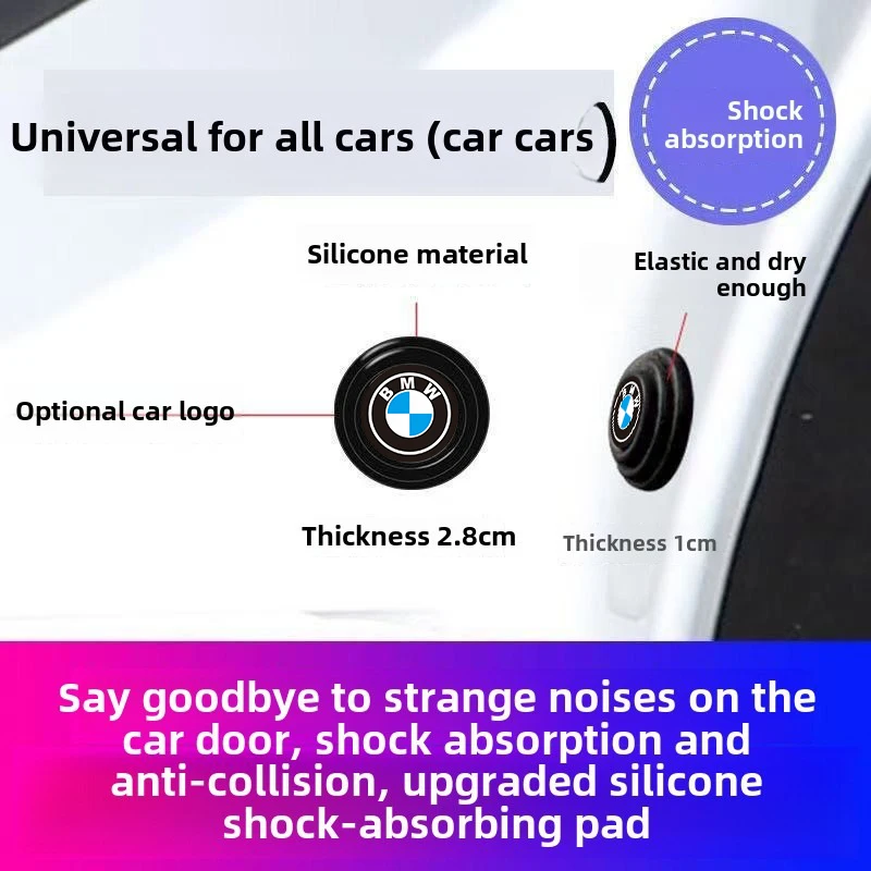 แผ่นซิลิโคนกันกระแทกประตูรถยนต์ สติ๊กเกอร์กันเสียงท้ายรถยนต์ สำหรับ BMW E46 E39 E90 E60 E36 F30 F10 E34 E30 F20 E92 M3 M4 M5 X5 X6 E83 F25