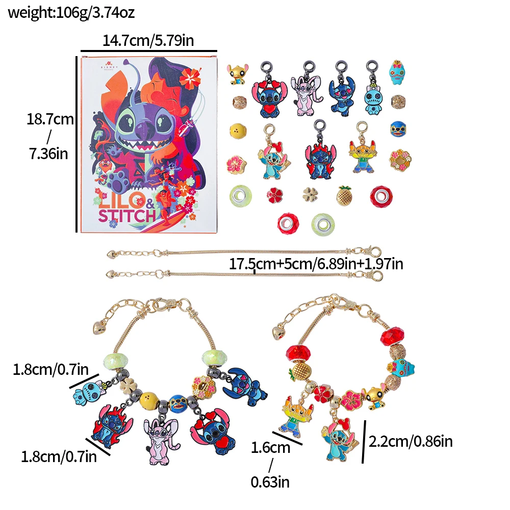 Disney Lilo & Stitch Cute Unique Figure Advent Surprise Blind Box DIY Stitch Pendant Toy Gift for Holiday Collectible Accessory