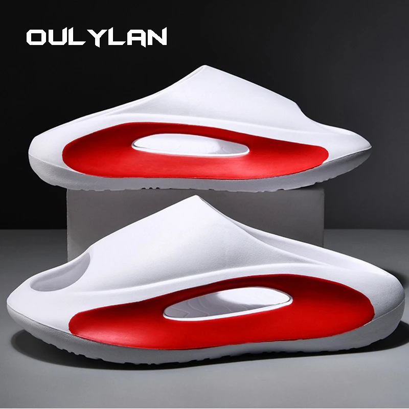 Oulylan Summer Cool Women Men Slippers Soft Sandals Women Beach Casual Shoes Light EVA Slides Men Flip-flops Men's Sandals