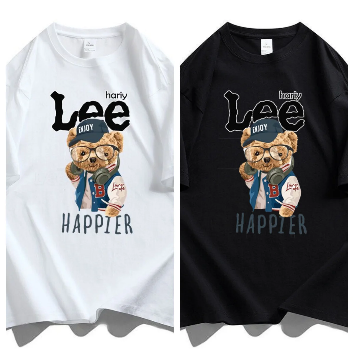 

T-shirt D'été En Pur Coton Imprimé De Style Ins, Beaux Hommes Et Femmes Avec Les Mêmes Manches Courtes De Sport Et De Loisirs