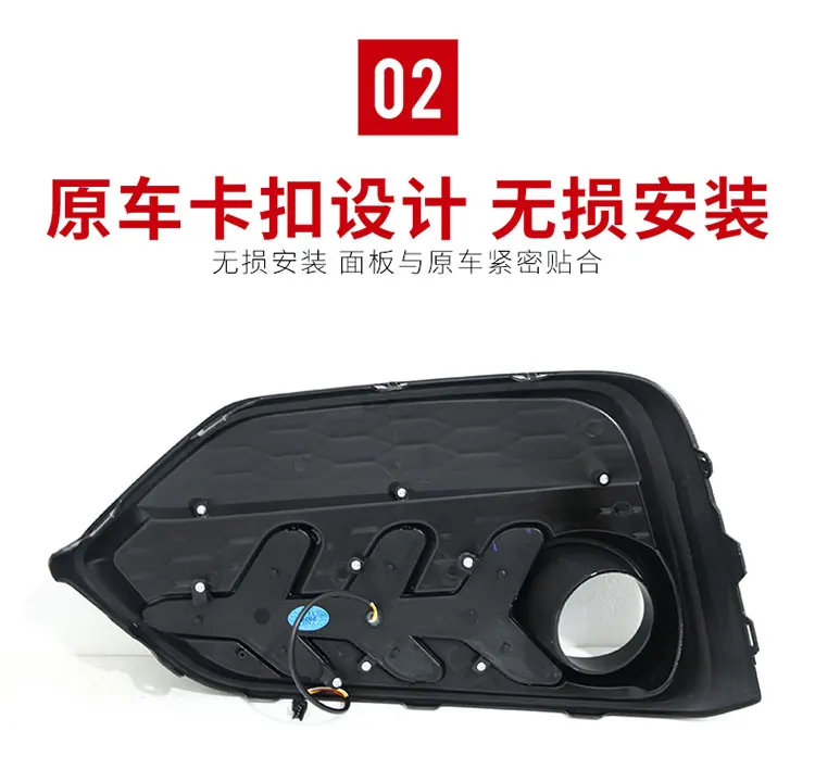 Dynamic hatch-back car bumper headlight Civic daytime light 2020~2022y LED car accessories headlamp Civic fog light