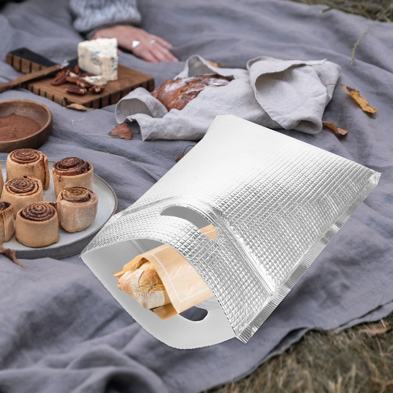 

10pcs Insulated Bags Aluminum Foil Reusable Sandwich Pouch 25x35cm Thermal Snack Lunch Picnic Bag Portable Bread Cookie