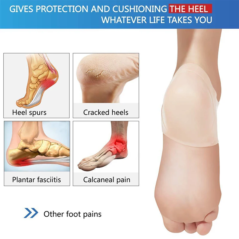 1 paar verstelbare siliconen hielbeschermer voet crack voet crack anti crack sokken anti voet crack hiel haksticker draagbaar
