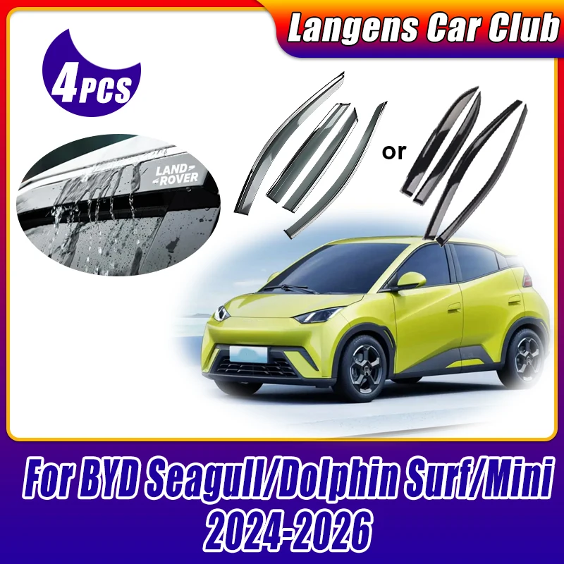 For Byd Seagull Dolphin Surf Mini 2024-2026 Eq Guards Awnings Sun Rain Deflector Shelters Shades Guard Sunshade Window Accessrie
