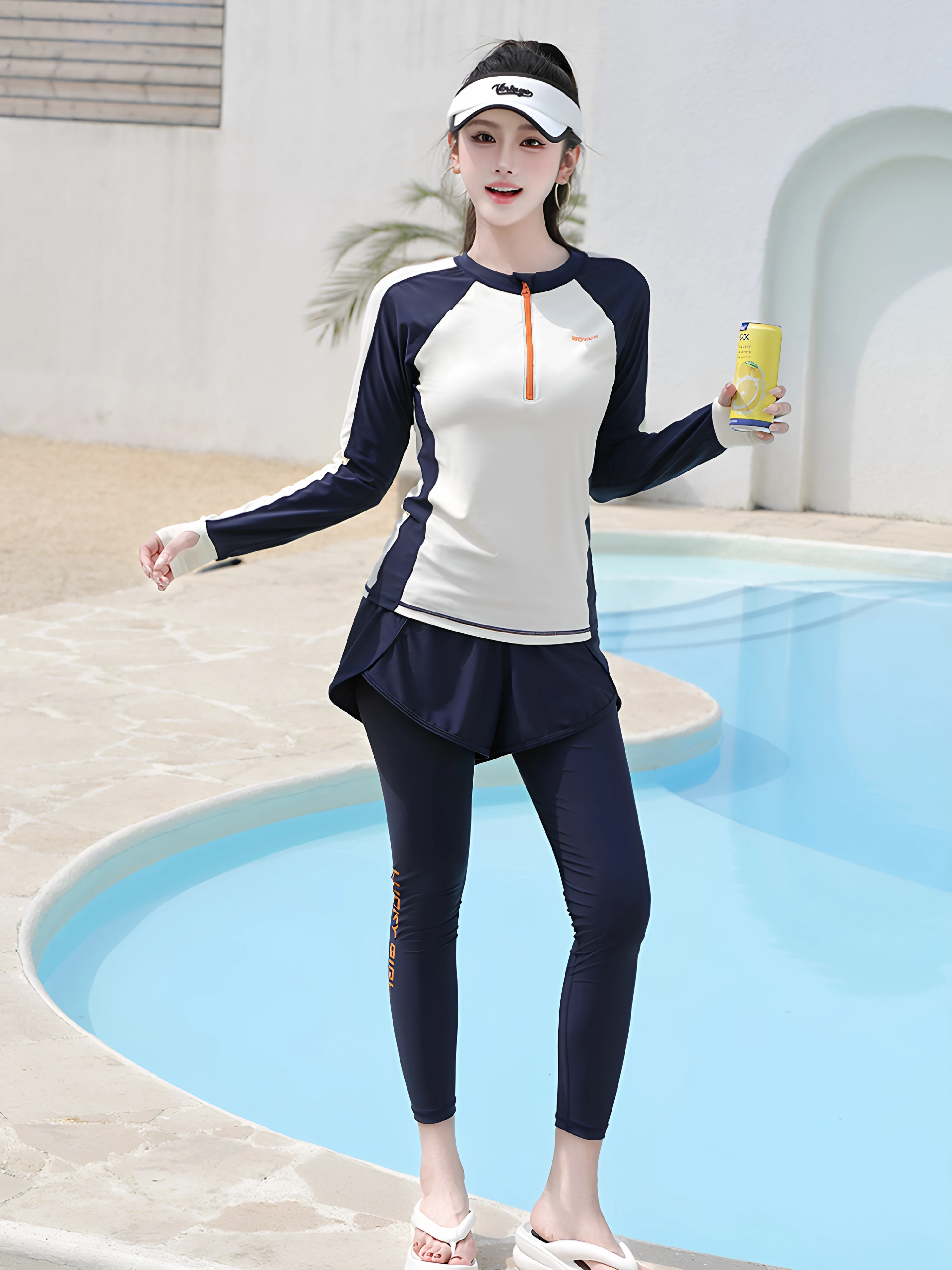 women's-dive-suit-upf50-sun-protection-long-sleeve-surfing-sport-set-separate-swimsuit-jellyfish-costume-swimming-diving-surfing