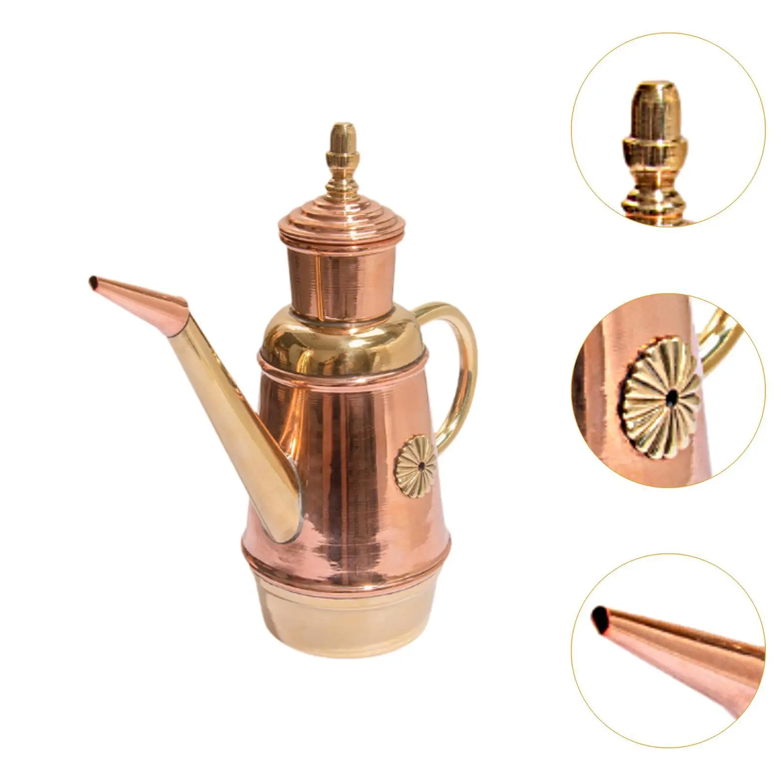 Pizza Oil Cruet 450ml Vintage Design Long Spout Copper Oil Dispenser for