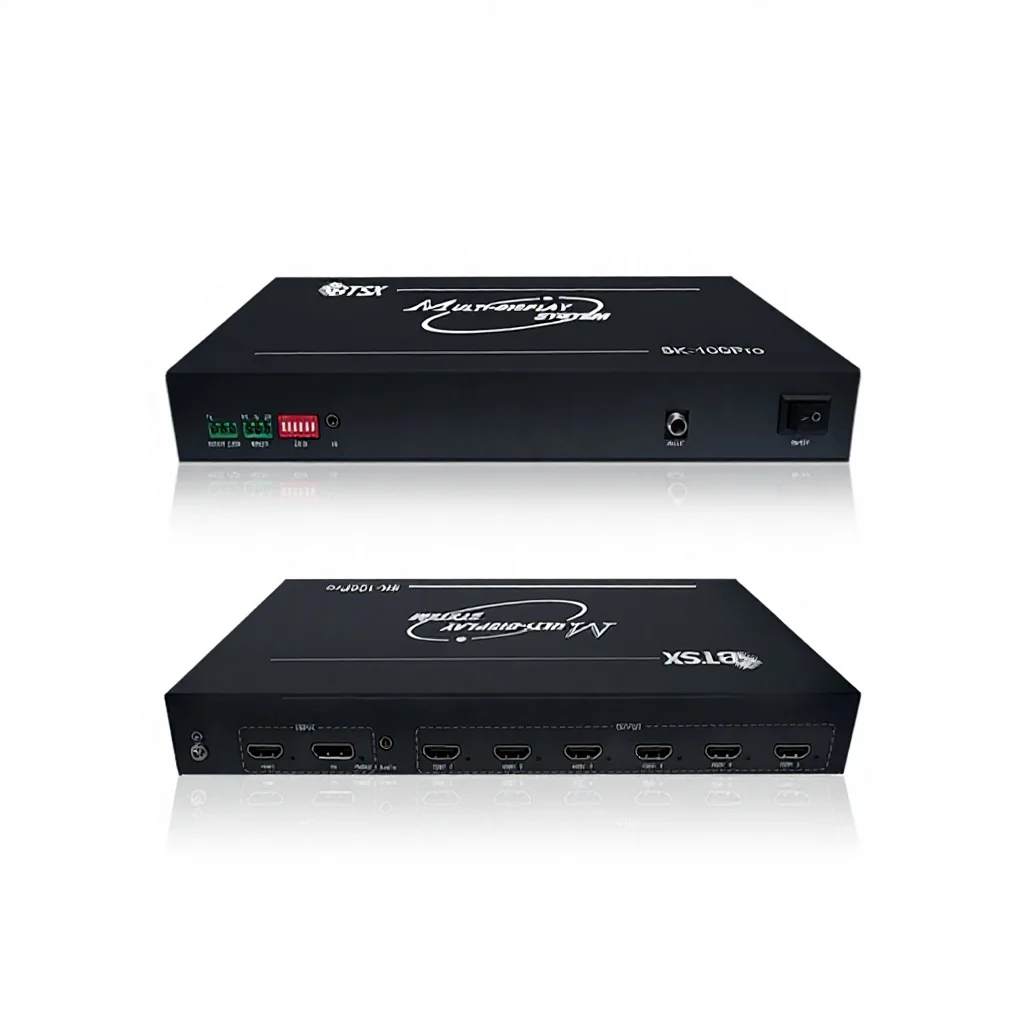 Bitvisus 8K Video Splitter & Converter Multi-Screen Content Display 1x6 2x3 6x1 Configurations 1 in 6 Out Monitor Compatible