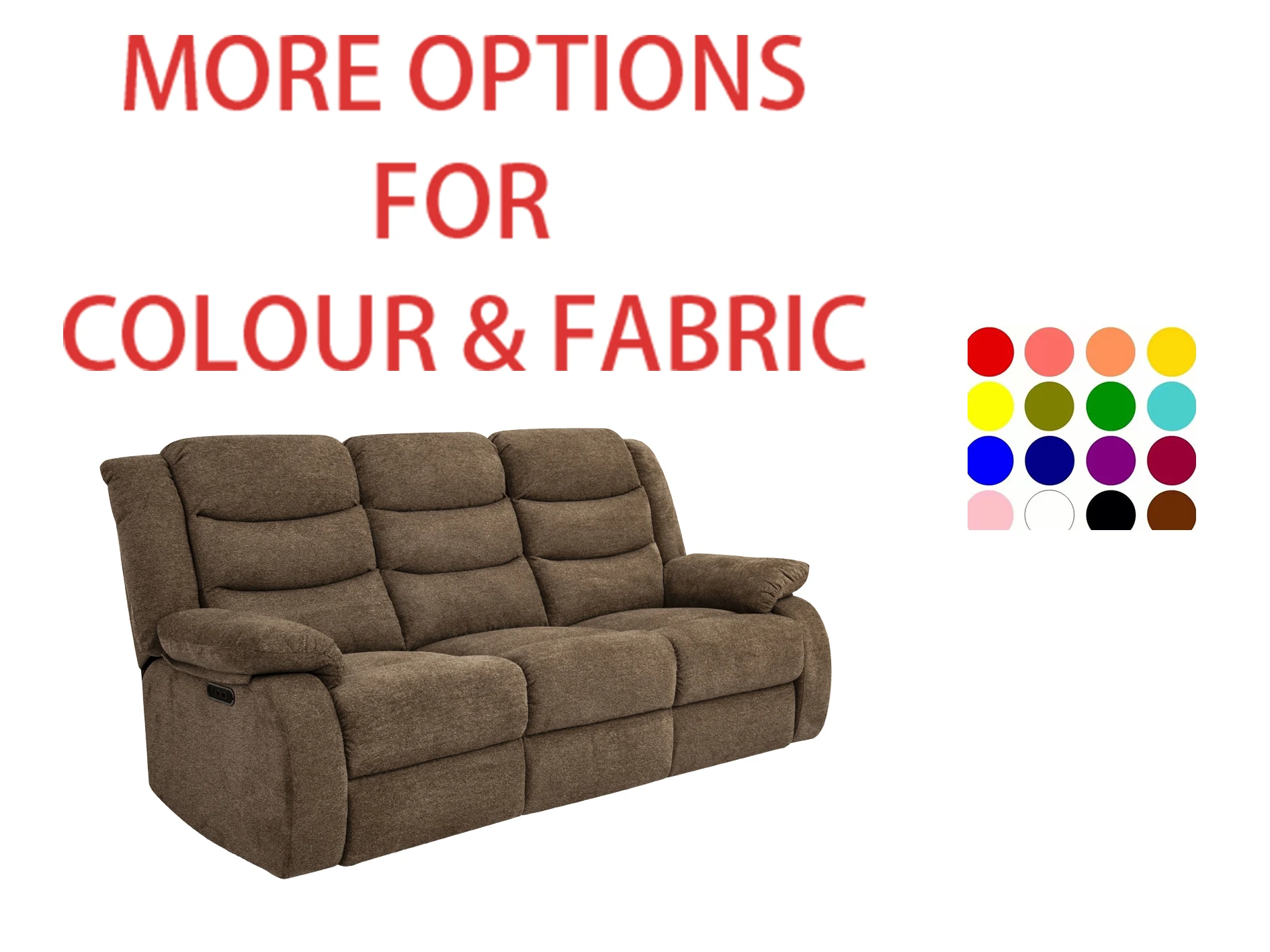 Nisco Factory Direct Sales Wholesale Modern Three Seat Adjustable Electric Sofa Wing Back Padded Arms Steel Frame Home Furniture