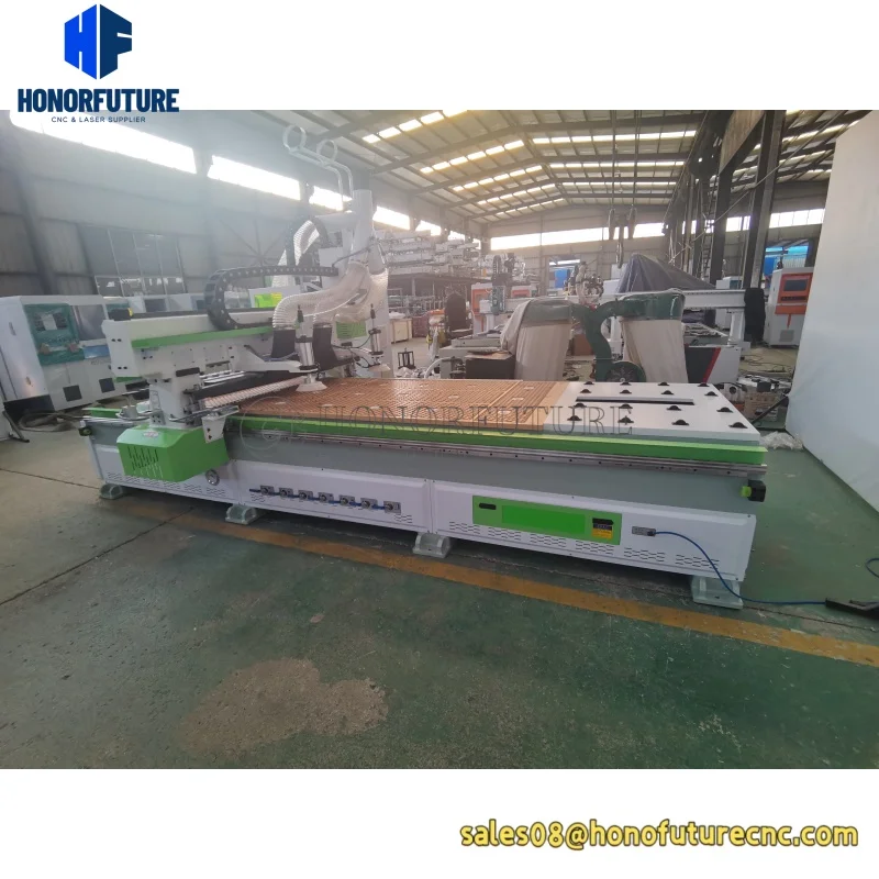 4*8ft' ATC Tool Changer Automatic CNC Wood Engraving Machine 1300*2800mm with 9.0KW ATC Spindle CNC Router Wood Milling Machines