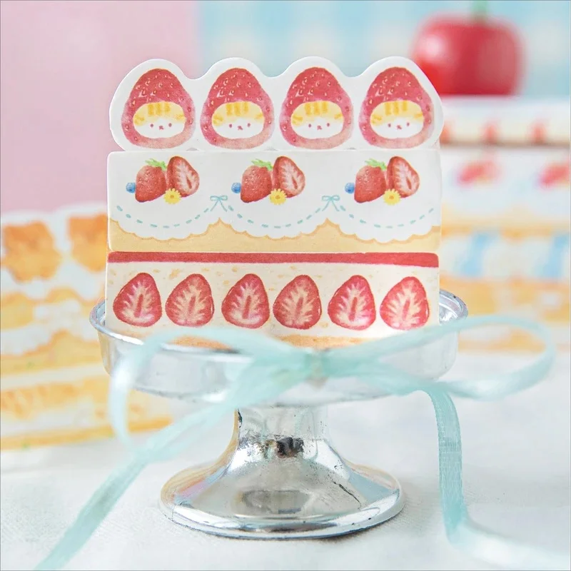 Dingding Cake Shop Series Cute Special Shaped Index Sticky Notes Student Key Mark Classification Message Memo Stickers