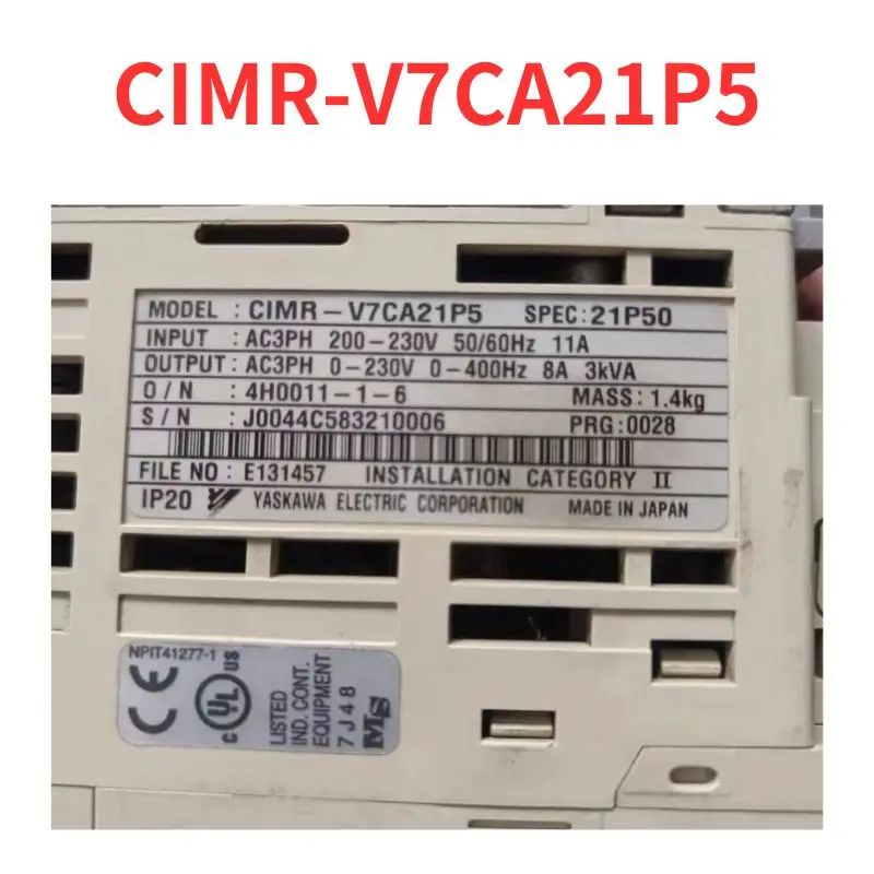 

Second-hand CIMR-V7CA21P5 inverter test OK Fast Shipping