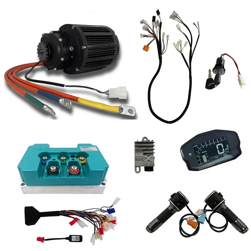 QS 138 90H V3 4000W Mid-Drive Motor Electric Power train Complete Kits For Electric Vehicle