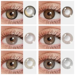 1 paar 14 mm gekleurde contactlenzen voor ogen Mode natuurlijke bruine lenzen Kleine mooie leerling met bijziendheidsgraad Jaarlijks gebruik