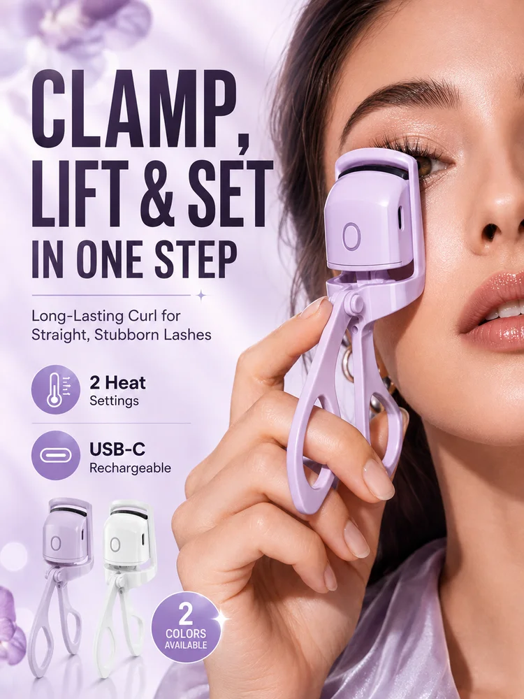 Thermal Lash Styling Wand Rechargeable Portable Eyelash Shaping Tool for Natural Curved Look