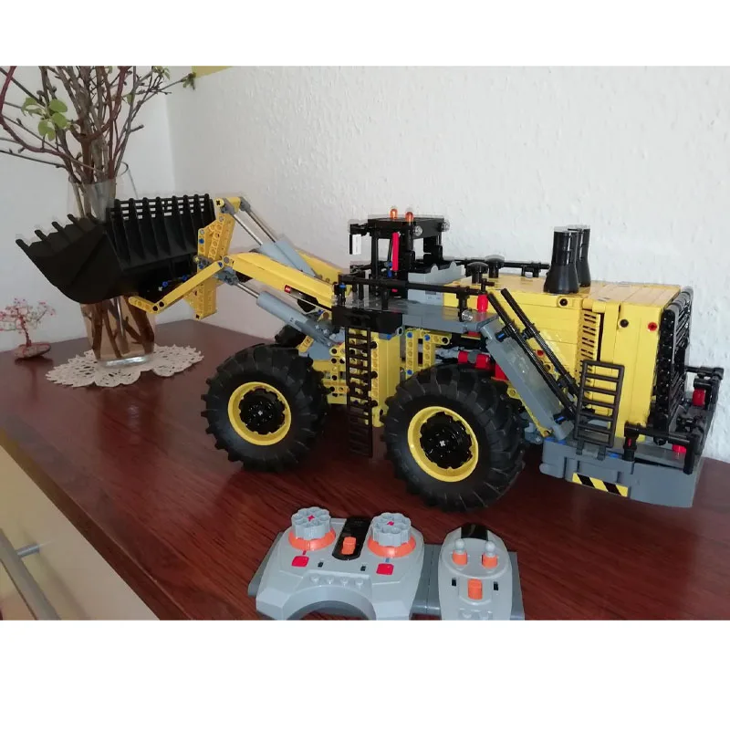 

MOC-56370CAT 994K- RC колесный погрузчик в сборе, сращивание строительных блоков, модель 1676 деталей, строительные блоки, детские игрушки на день рождения, подарки