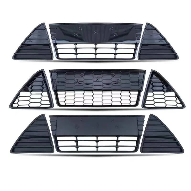 Car Accessories For Ford Focus 2012 2013 2014 Front Bumper Lower Grille Racing Grille Grills Honeycomb Glossy Matte Black Mesh