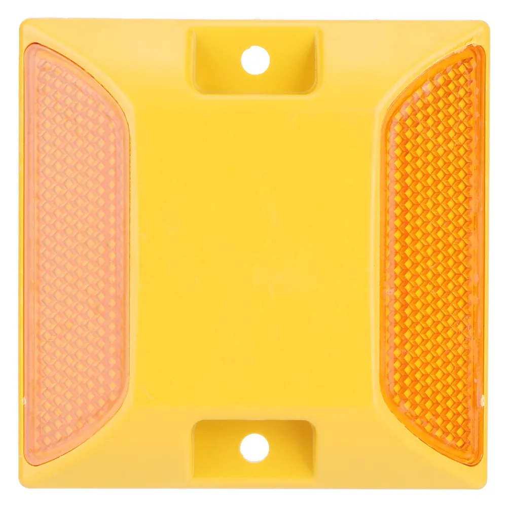 10PCS Durable Double Yellow Road Reflectors Plasticl Universal Pavement Markers Reflective Compact Stud Markers
