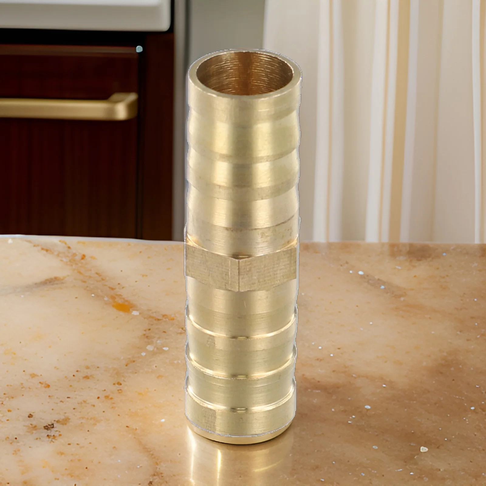 Connector Pipe Joint Replacement Accessory Circular For Air Liquid 2-Way Straight Water Brass Connection Fitting Forging