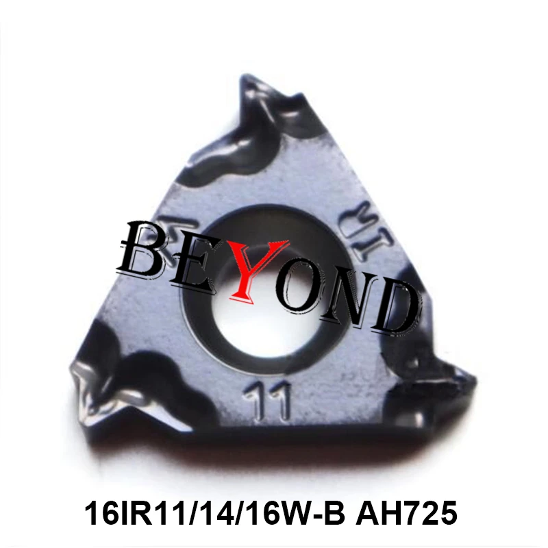 11W-B สำหรับ16IR 16ER 14W 16W 19W คาร์ไบด์แบบเกลียวดั้งเดิม AH725 100% CNC 16ER11W 16ER14W 16IR11W16IR14W เครื่องตัด10ชิ้น/กล่อง