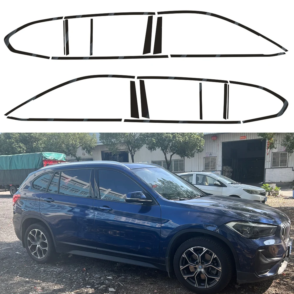 

For BMW X1 F48/X2 F39 2016-2022 SUV Window Chrome Delete Blackout ABC Pillars Glossy Black Stickers