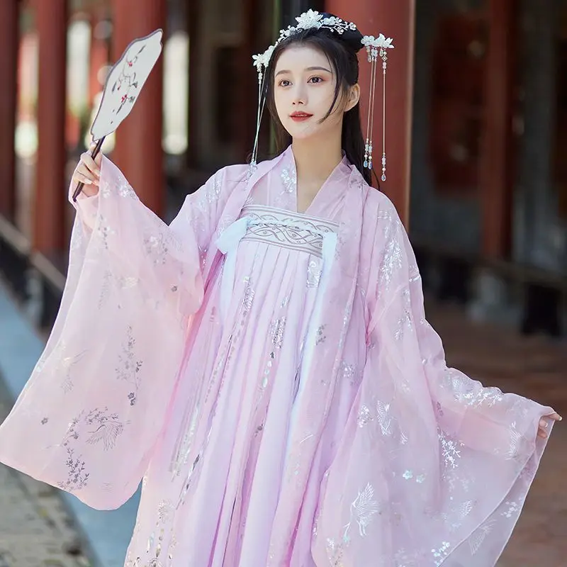 

Han suit female student's ancient dress long chest length fairy skirt super fairy original overbearing clothes