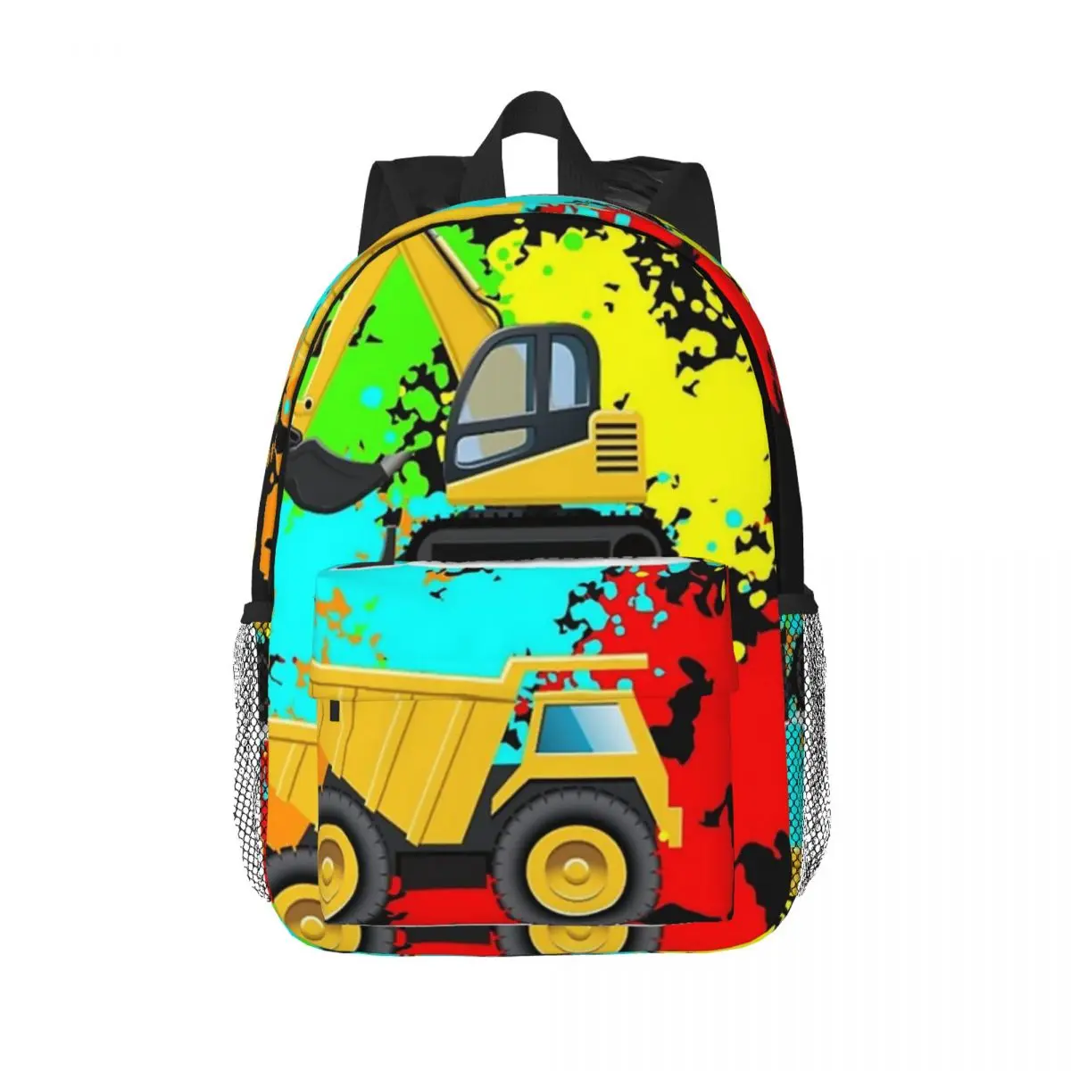 Construction Truck Excavator Backpacks Teenager Bookbag Cartoon Students School Bags Laptop Rucksack Shoulder Bag Large Capacity